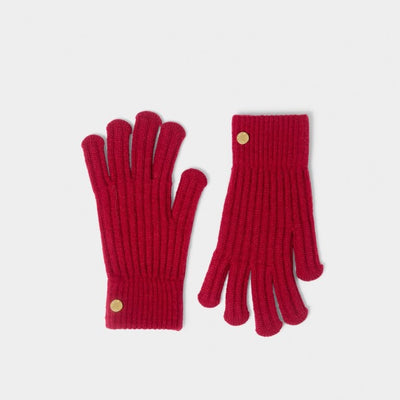 Katie Loxton Knitted Gloves - Garnet Red