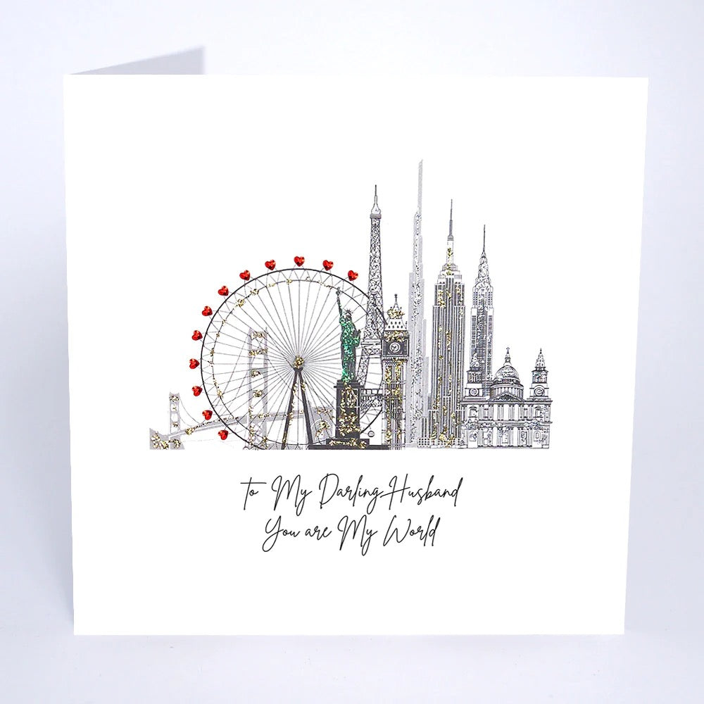 Five Dollar Shake -LARGE CARD- To my Darling Husband You are my World