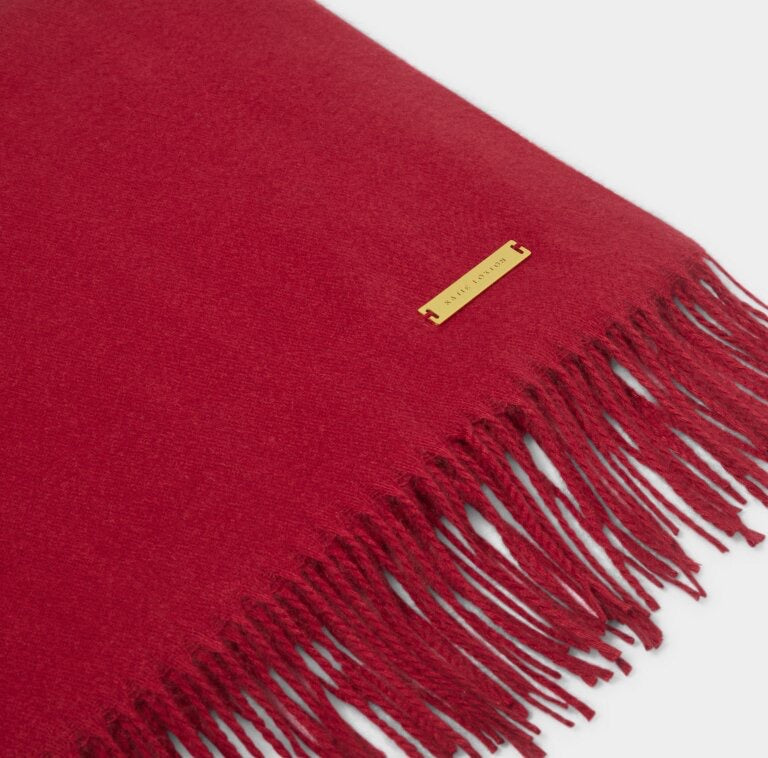 Katie Loxton Cosy Blanket Scarf - Garnet Red