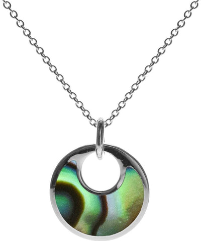 Kali Ma Paua Shell Open Disc Pendant - Sterling 925 Silver