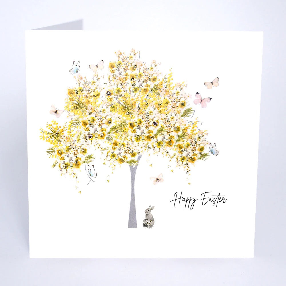 Five Dollar Shake - Happy Easter Bunny & Tree Card