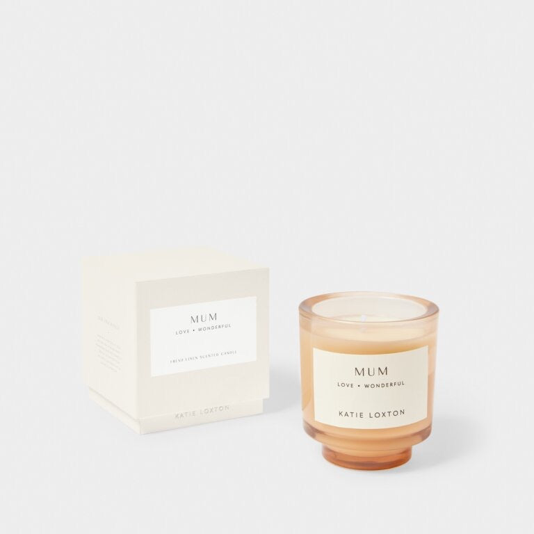 Katie Loxton Sentiment Candle - Mum -  Fresh Linen & White Lily