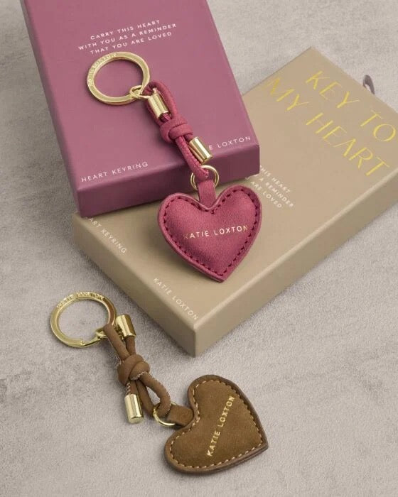 Katie Loxton - Raspberry Pink - Key to My Heart Gift Boxed Keyring