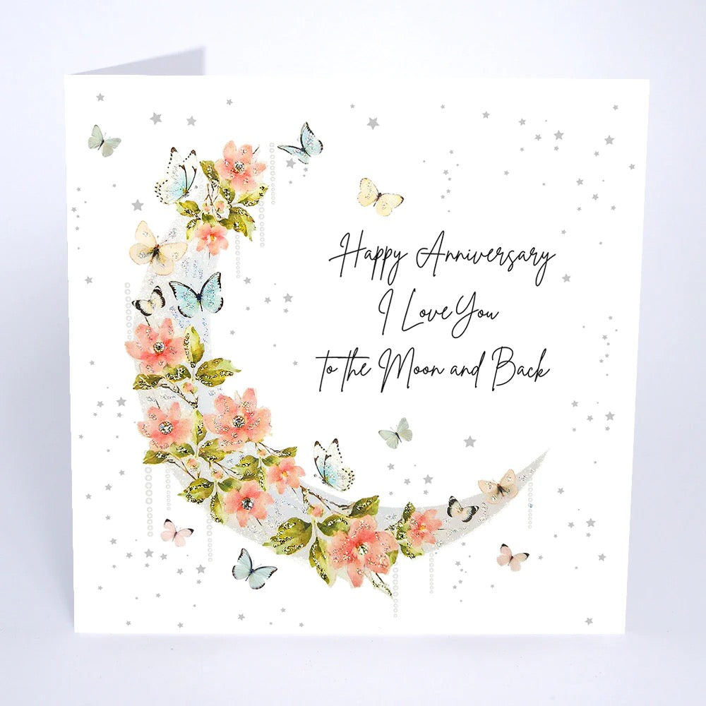 Five Dollar Shake - Happy Anniversary I Love You to The Moon & Back Card