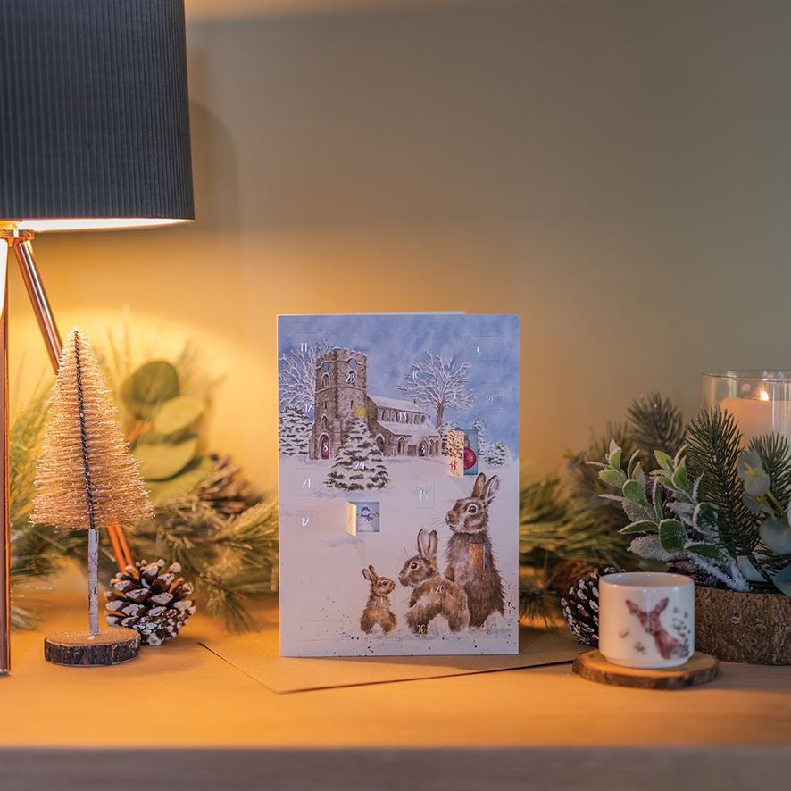 'Silent Night' Advent Calendar Christmas Card - Wrendale Designs