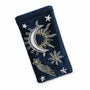 POM - Navy Blue Velvet - Moon & Stars - Embroidered Glasses Case Pouch