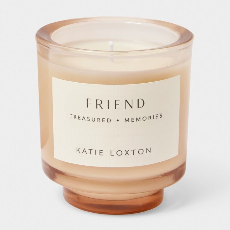 Katie Loxton Sentiment Candle - Friend -  Peach Rose & Sweet Mandarin