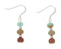 Carrie Elspeth Earth Tones Aqua Terra Jasper Gemstone Beaded Drop Earrings