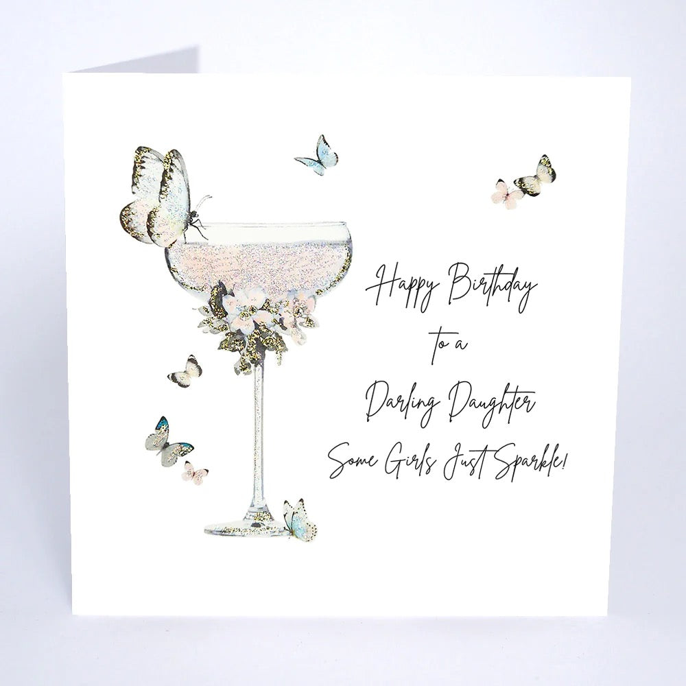 Five Dollar Shake -Happy Birthday Darling Daughter Some Girls Just Sparkle Card