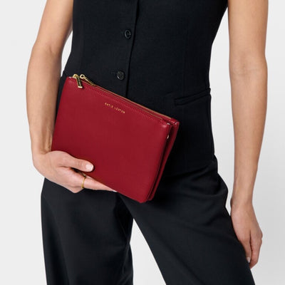 Katie Loxton Duo Pouch - Garnet Red