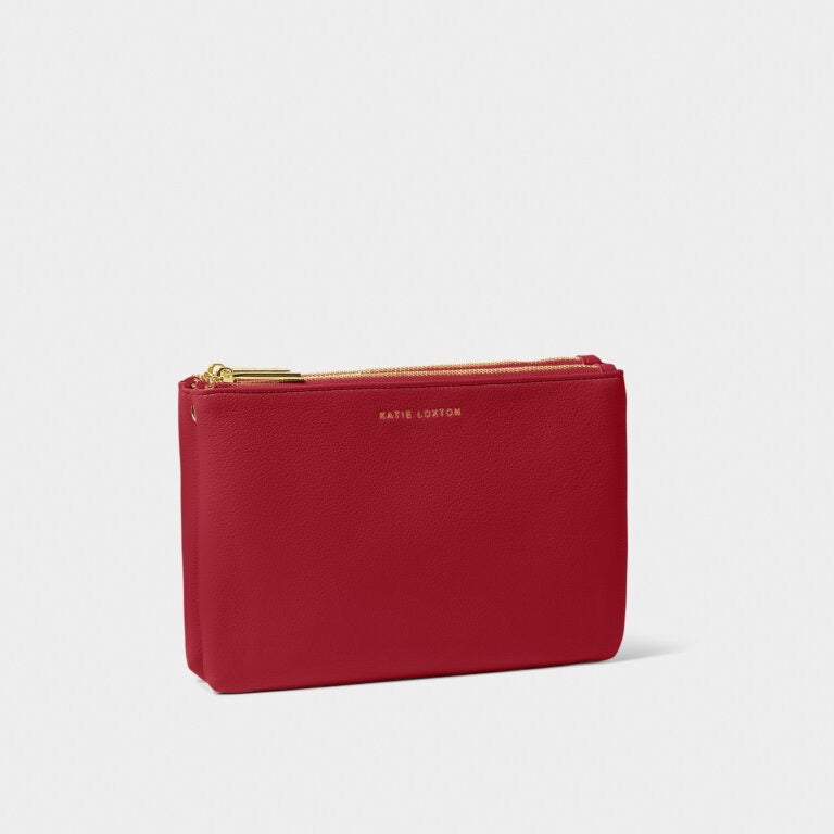 Katie Loxton Duo Pouch - Garnet Red