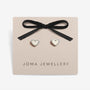 Joma Jewellery - Loved by You - Mother of Pearl Heart Stud Earrings - Silver Plating