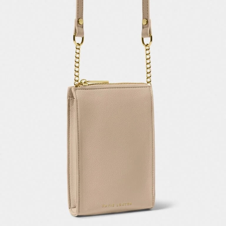 Katie Loxton Zana Mini Slim Phone Crossbody Bag - Light Taupe