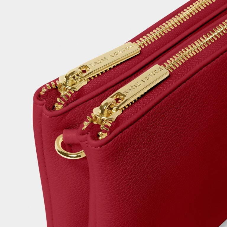 Katie Loxton Duo Pouch - Garnet Red