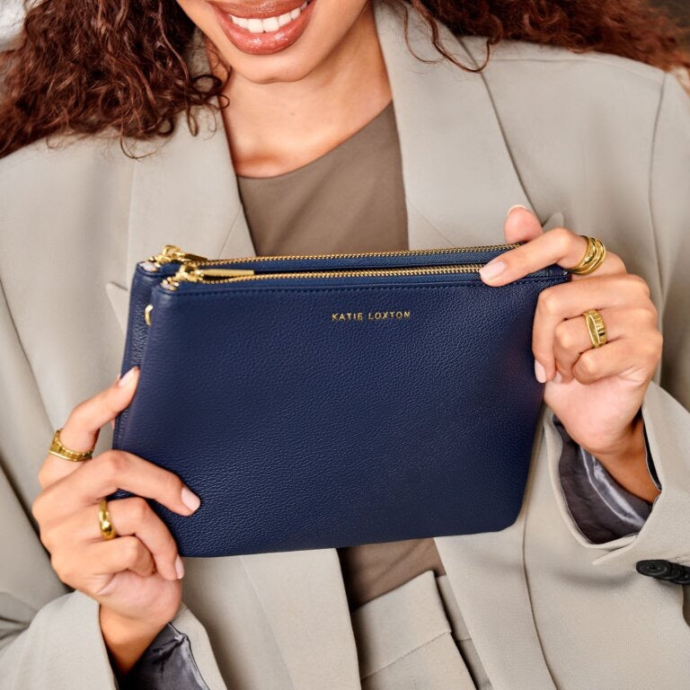 Katie Loxton Duo Pouch -  Midnight Blue