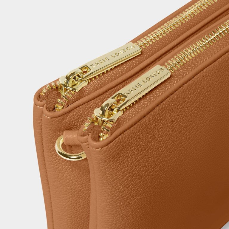 Katie Loxton Duo Pouch -  Cognac Tan