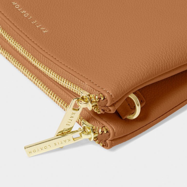 Katie Loxton Duo Pouch -  Cognac Tan