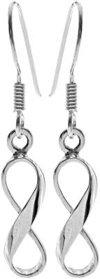 Kali Ma Infinity Drop Dangly Earrings - Sterling 925 Silver