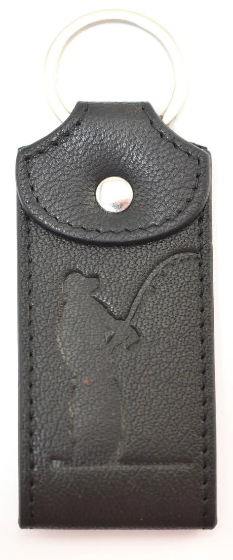 Mala Leather Kalmia Sports Keyring - Fishing - Black