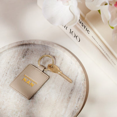 Katie Loxton Beautifully Boxed Photo Keyring - Wonderful Nan - Light Taupe