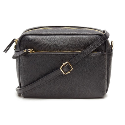 Elie Beaumont Leather Town Crossbody Handbag - Black