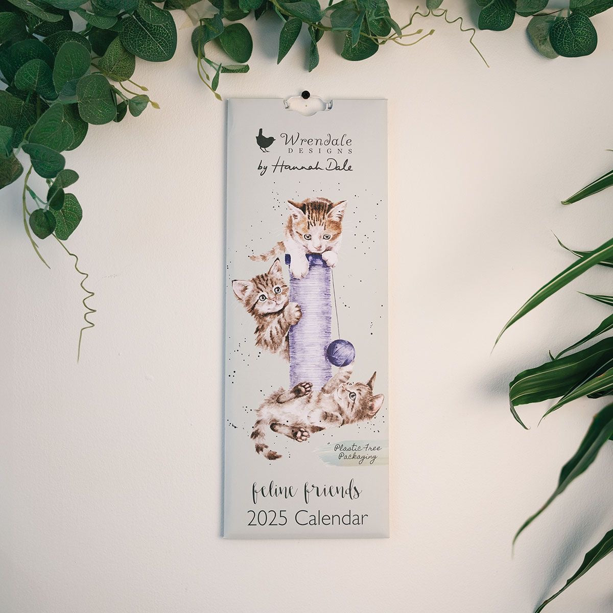 Feline Friends Cats Slim Calendar 2025 - Wrendale Designs