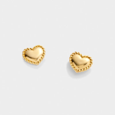 Katie Loxton Waterproof Jewellery - Love - Heart Stud Earrings - Gold