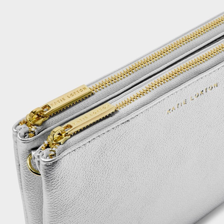 Katie Loxton Duo Pouch -  Silver