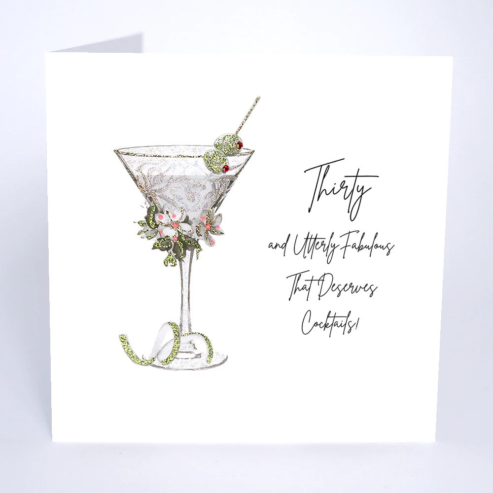 Five Dollar Shake -Thirty & Utterly Fabulous that Deserves Cocktails Birthday Card