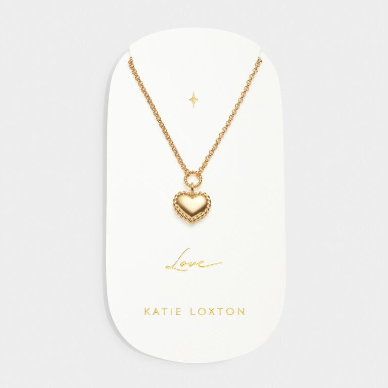 Katie Loxton Waterproof Jewellery - Love - Gold Heart Necklace - Gold