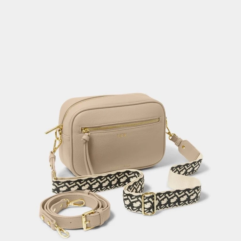 Katie Loxton Hallie Double Strap Crossbody Bag - Light Taupe