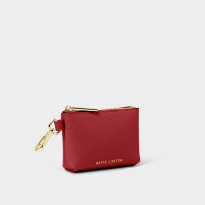 Katie Loxton Evie Clip On Accessory - Coin Purse - Garnet Red