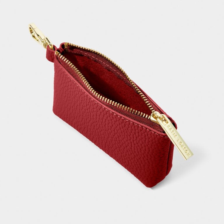 Katie Loxton Evie Clip On Accessory - Coin Purse - Garnet Red