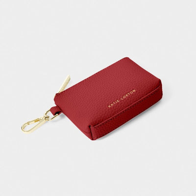 Katie Loxton Evie Clip On Accessory - Coin Purse - Garnet Red