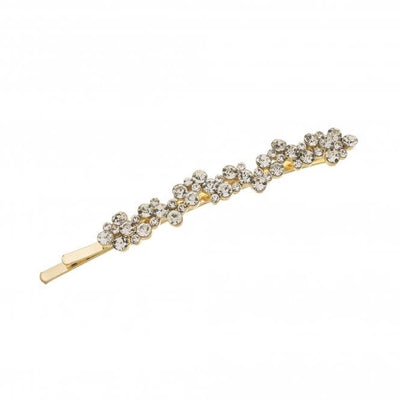 Crystal Bubbles Hair Slide  - Gold