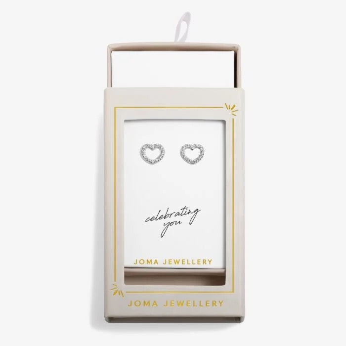 Joma Jewellery Moments to Shine - Happy Birthday - Silver Plated Boxed Stud Earrings