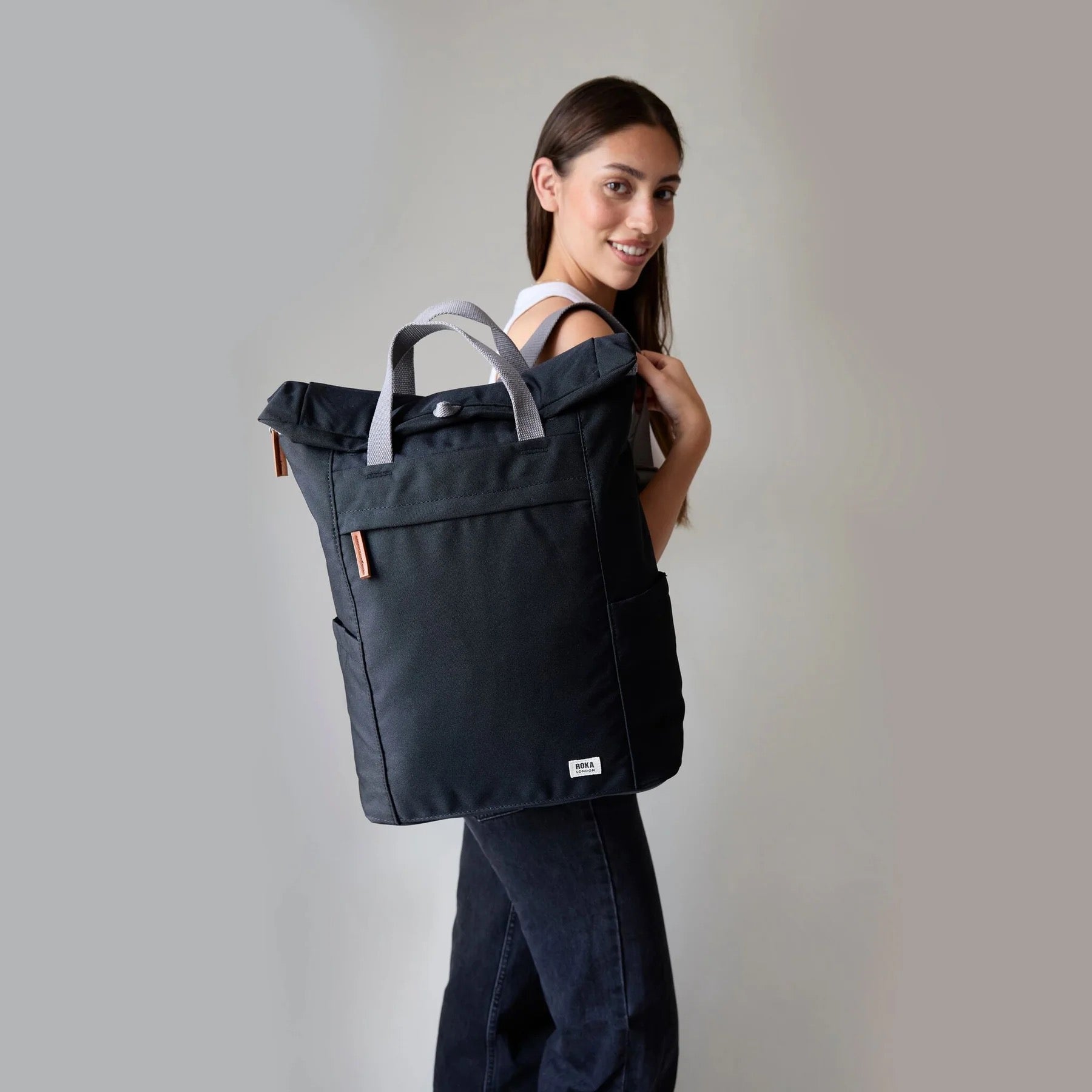 Roka Finchley A MEDIUM -Sustainable Canvas - Cherry Lacquer