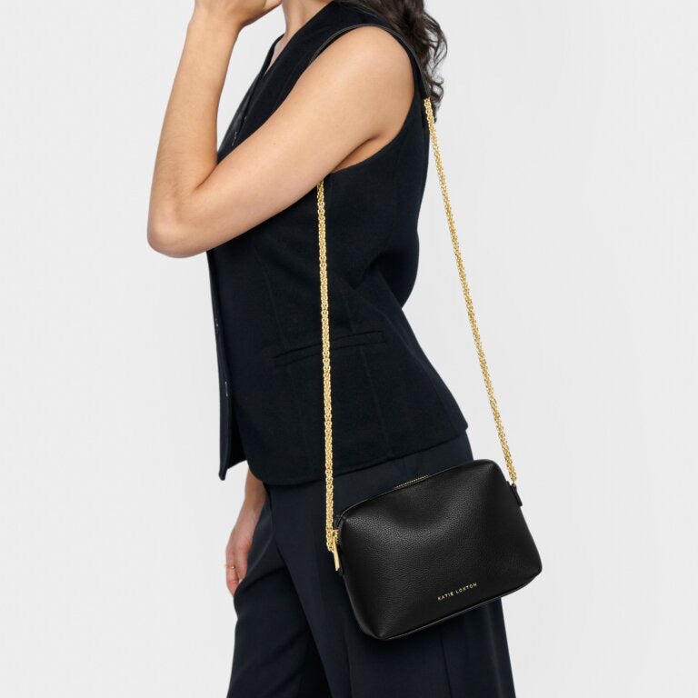 Katie Loxton Mini Margot Chain Crossbody Bag -  Black