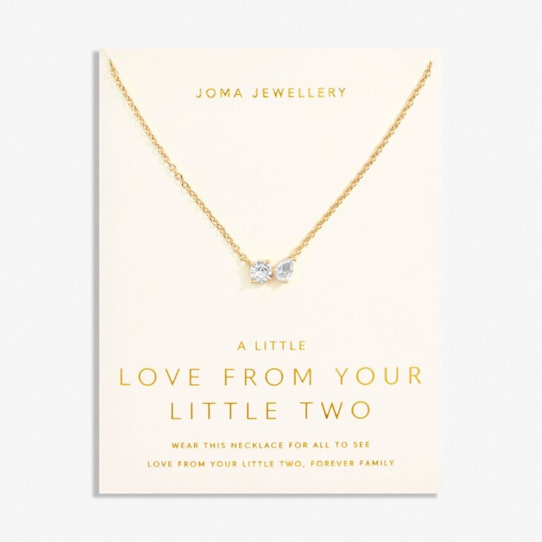 Joma Jewellery - 'A Little Love From Your Little Two' Gold Necklace