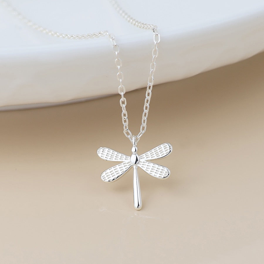 POM - Dragonfly - Sterling Silver Dragonfly Necklace