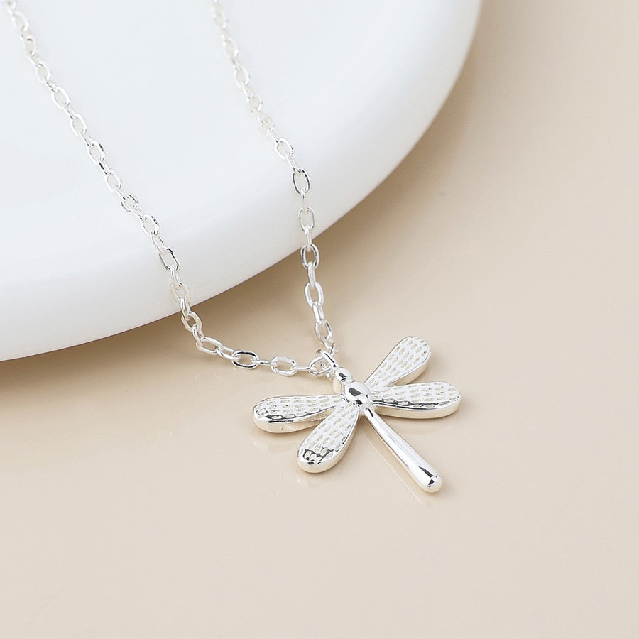 POM - Dragonfly - Sterling Silver Dragonfly Necklace
