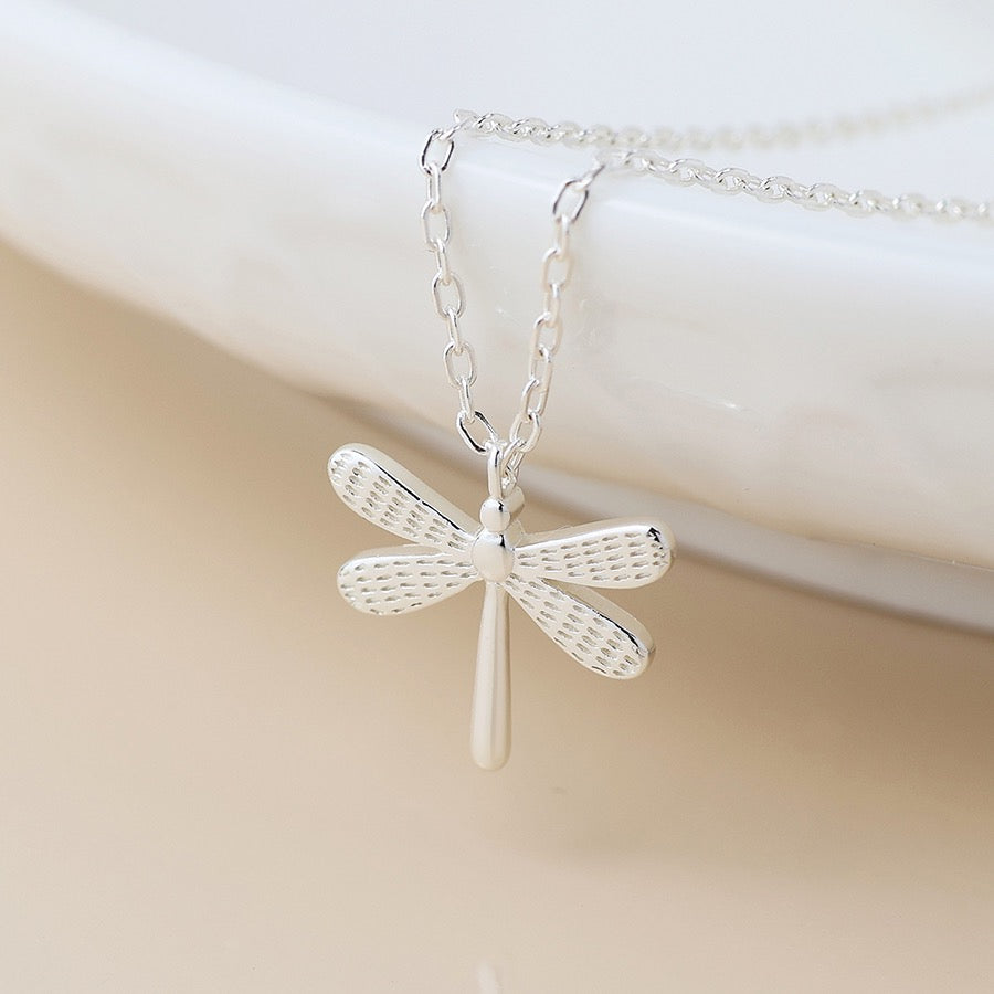 POM - Dragonfly - Sterling Silver Dragonfly Necklace