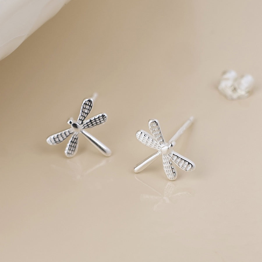 POM - Dragonfly - Sterling Silver Earrings