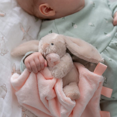 Ziggle Beige Bunny Pink Soother Comforter