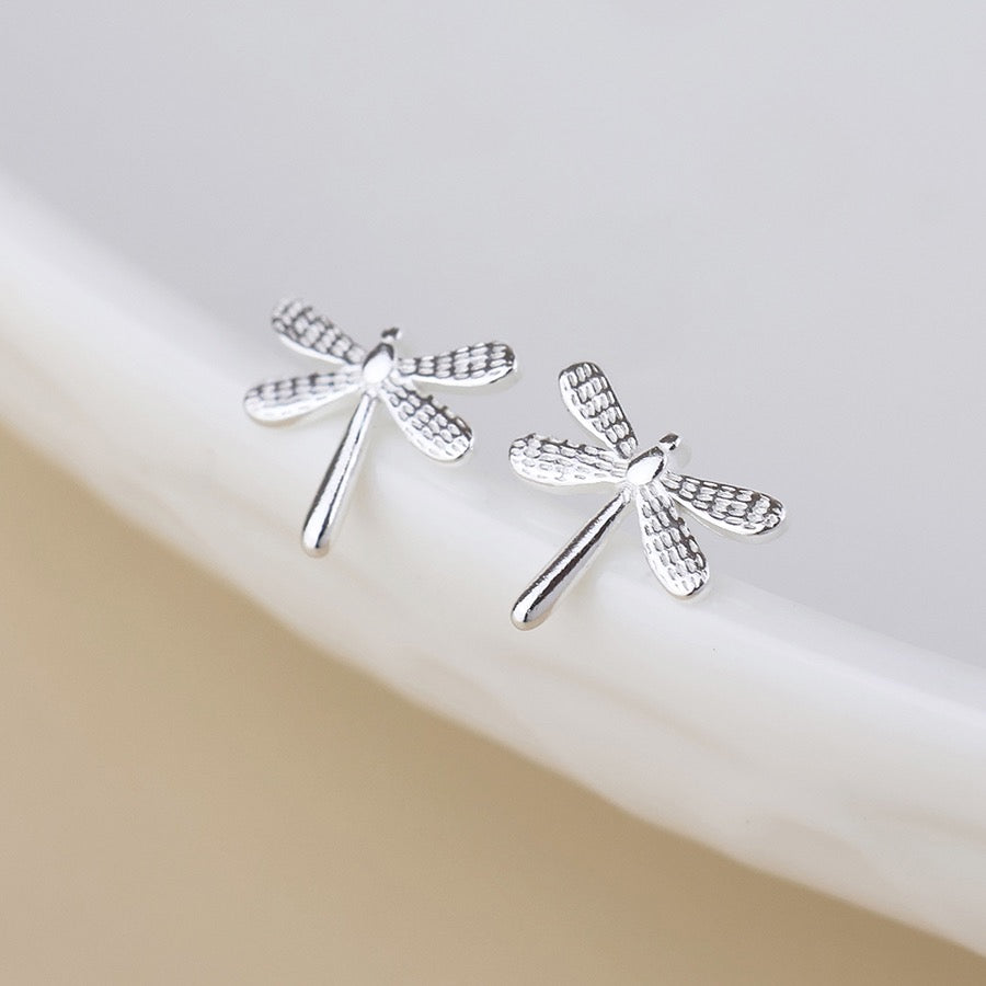 POM - Dragonfly - Sterling Silver Earrings