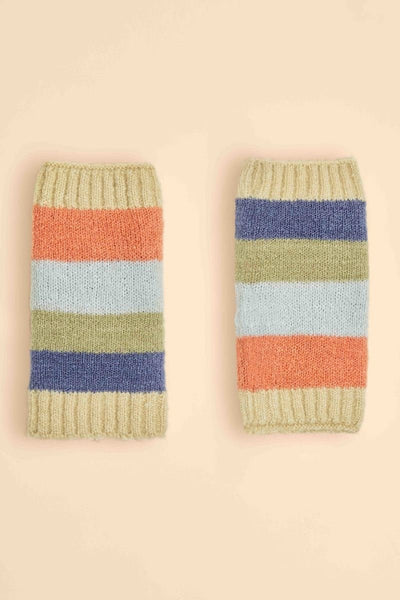 Powder Lilia Stripe Wrist Warmers- Pastel Mix