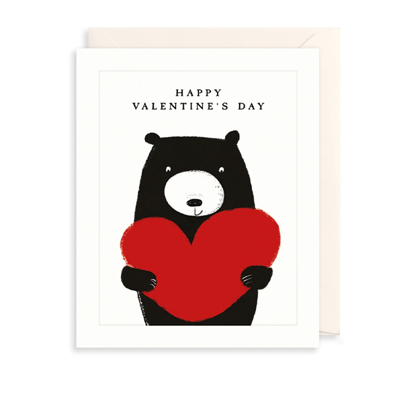 The Art File -  Happy Valentines Day Bear Heart Card