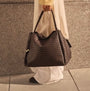 Katie Loxton Nova Woven Large Shoulder Bag - Chocolate Brown