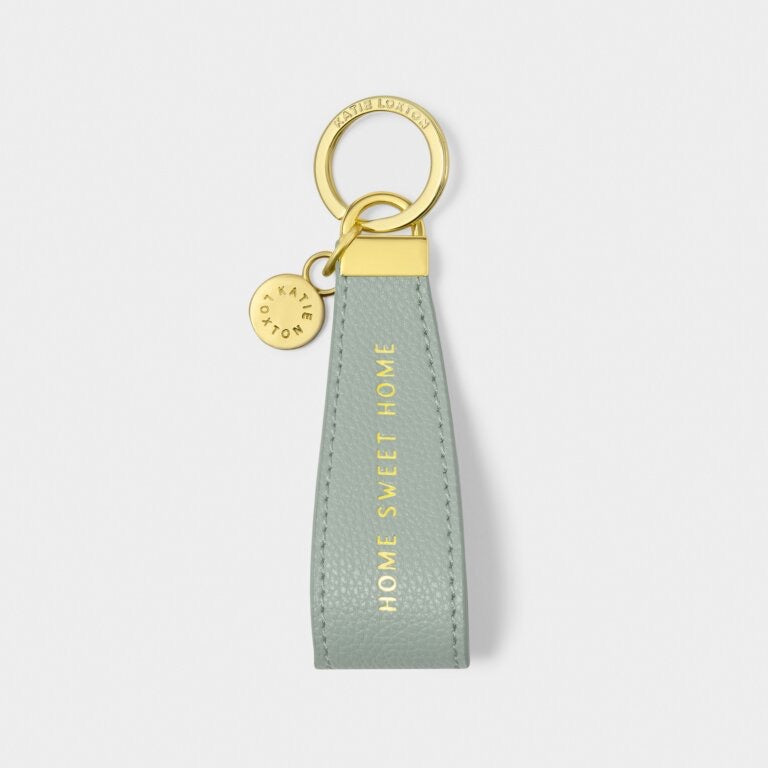 Katie Loxton Sentiment Loop Keyring - Home Sweet Home - Sage Green