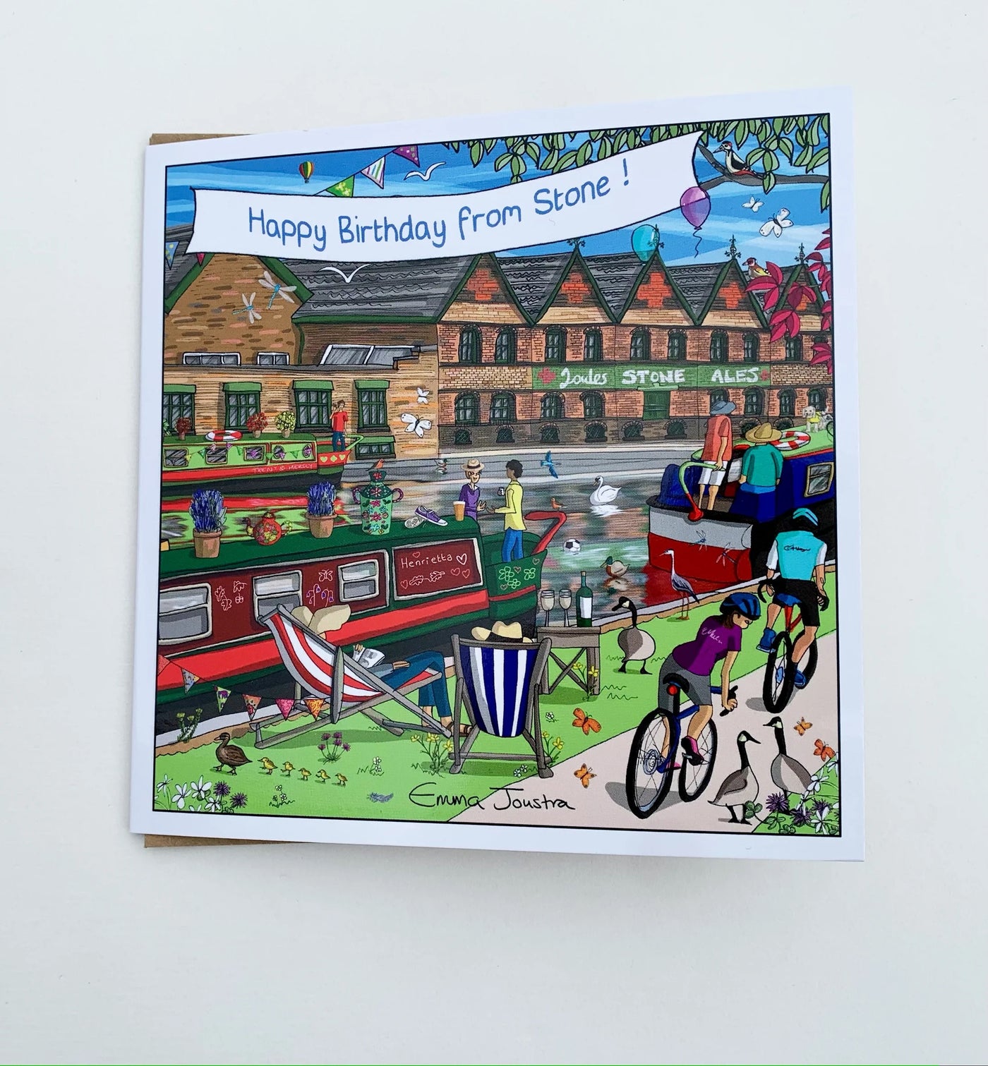 Emma Joustra Joules The Towpath Canal Stone BIRTHDAY Card